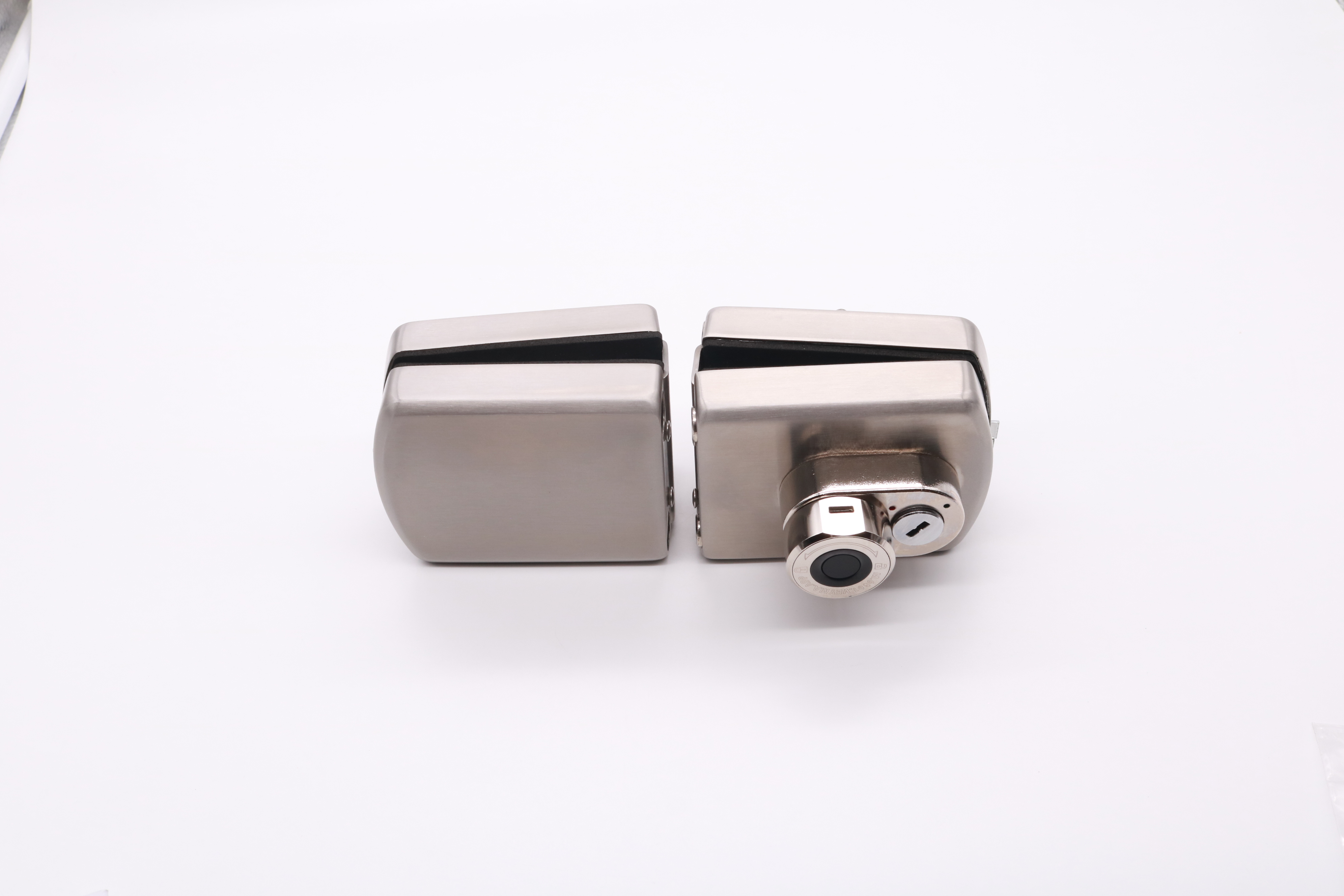 Square glass door lock glass to glass
