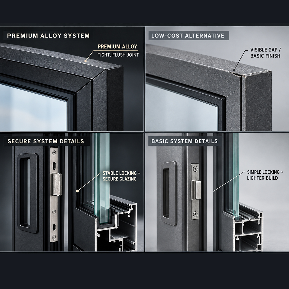 Custom Aluminum Swing Doors Acoustic Glass Weather Sealing for Beachfront Hotels and Coastal Hospitality Projects