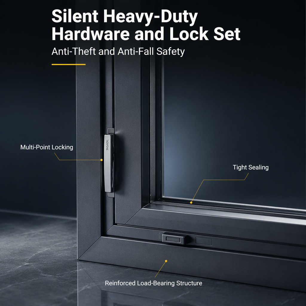 270 Degree Corner Panoramic Thermal Break Aluminum System Window for Villa Balcony Enclosure and Commercial Projects