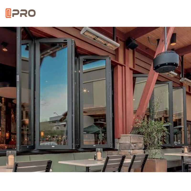 Cheap Vertical Folding windows Fold Up Glass Window Aluminum Bifold Window Aluminum