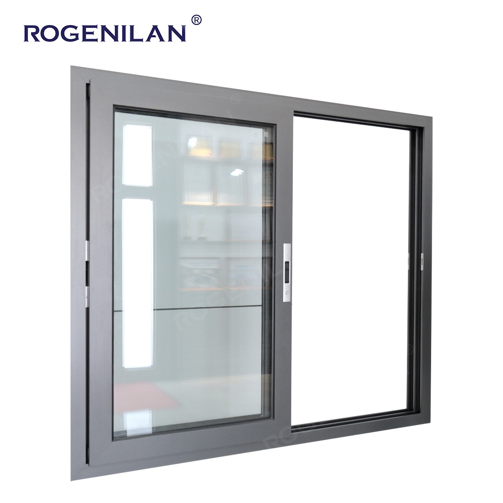 Rogenilan Custom Slide Vitre Home windows Janelas Sunroom Aluminum Sliding Glass Window with Moustiquaire