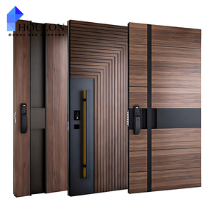 Modern Cast Aluminum Smart Security Pivot Door
