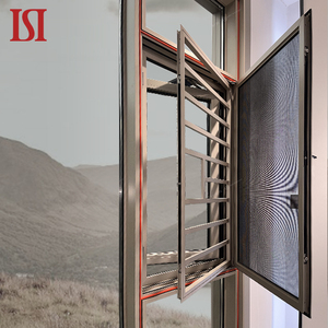 Security Burglar Proof Casement Window with Blackout Shades