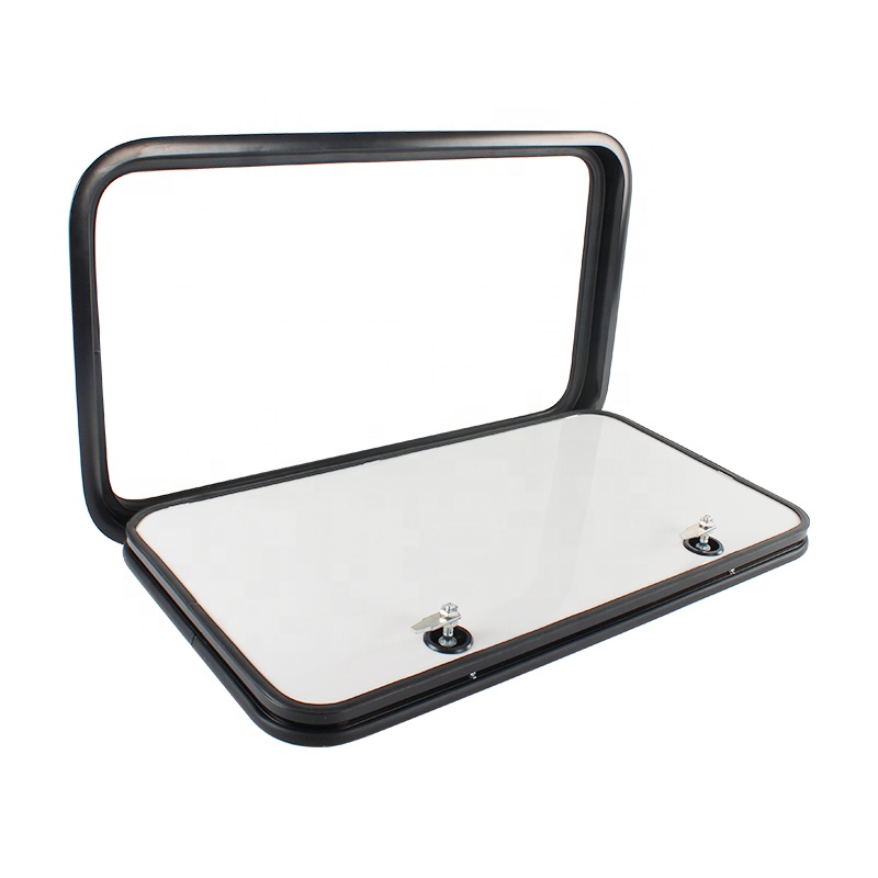 TYTXRV RV Accessories 347*295mm RV Hatch Door Lockable Aluminum Alloy Door Caravan Hatch Luggage Door