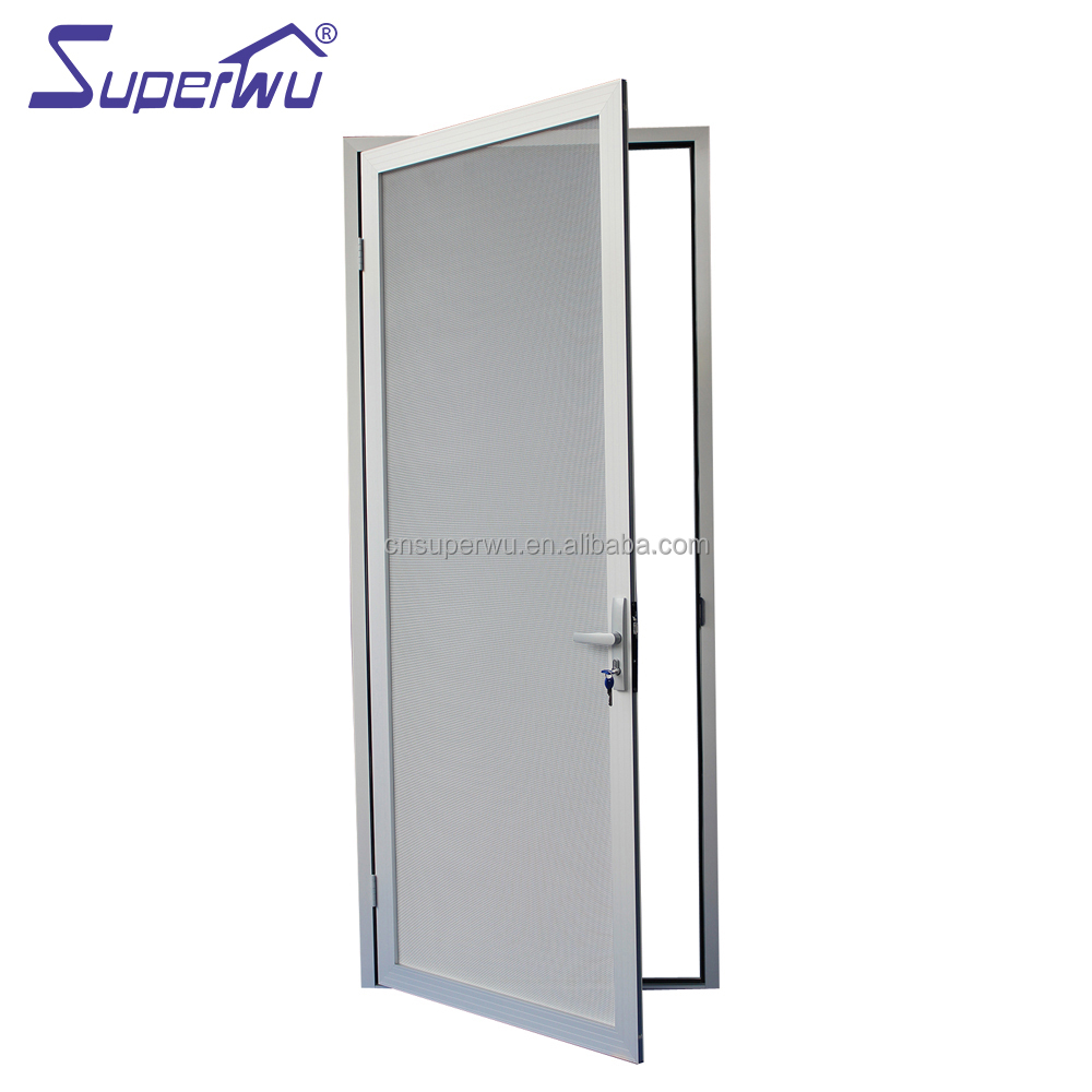 Silvery Aluminum Stainless Steel Mesh Hinged Door As Security Door