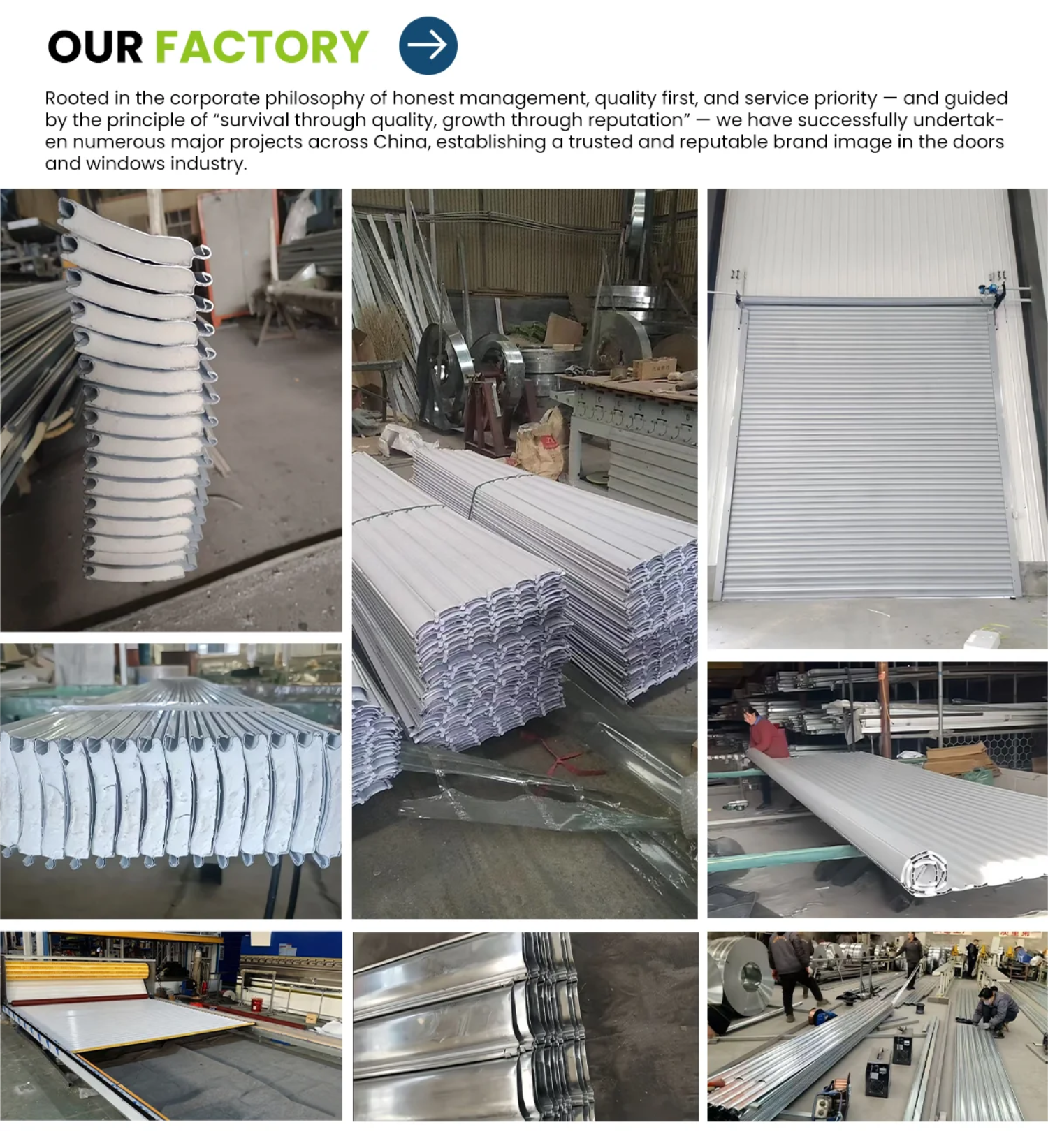 Modern Automatic Aluminum PU Insulated Roll up Garage Roller Shutter Door for Villa