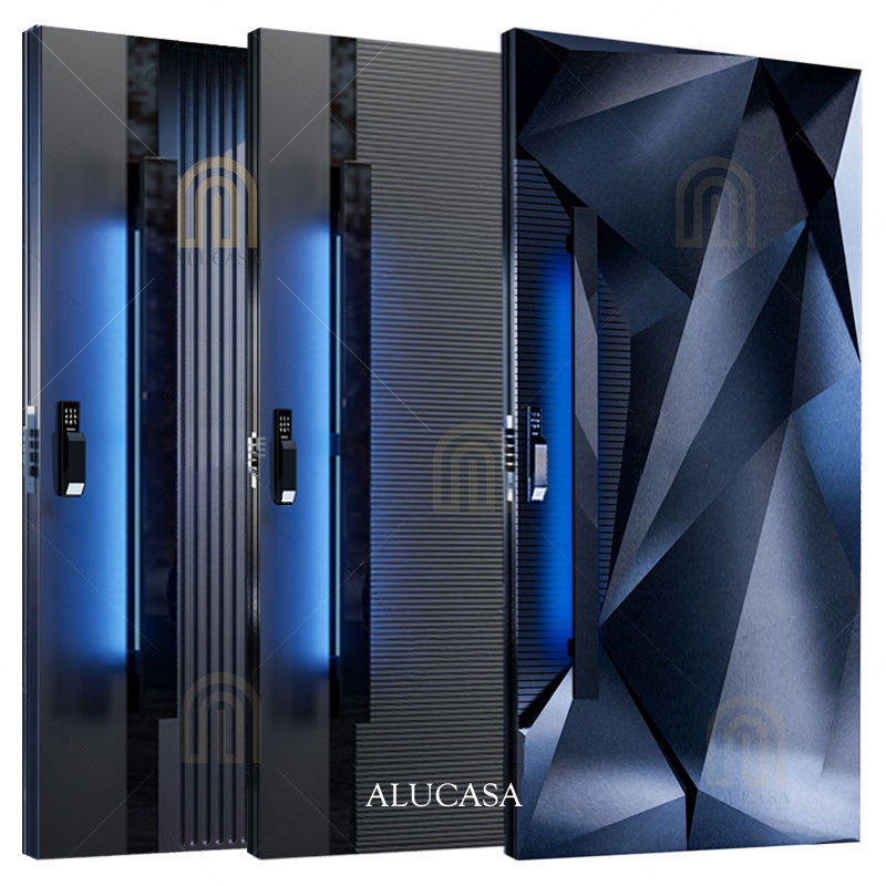 Alucasa Modern Design New Style Entrance Pivot Front Aluminum Door Luxury Villa Modern Glass Door for Houses