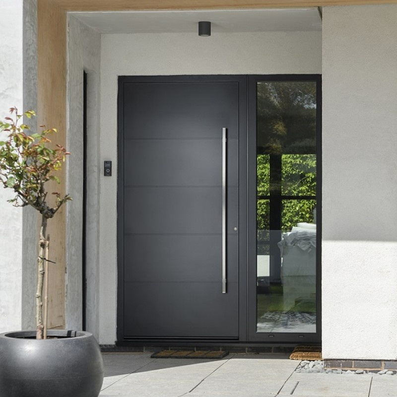 Luxury Cast Aluminum Main Entrance Door With Heavy Duty Frame for Modern House Safety Protection