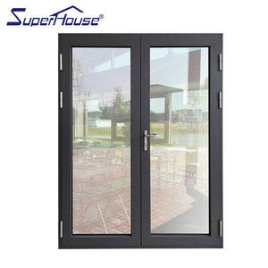 Design Waterproof Aluminium Double Glazing French Double Entry Storm Doors