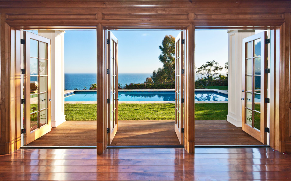 CBMmart Affordable Aluminum Wood Look Front Doors Main Entrance Door Design Casement Door