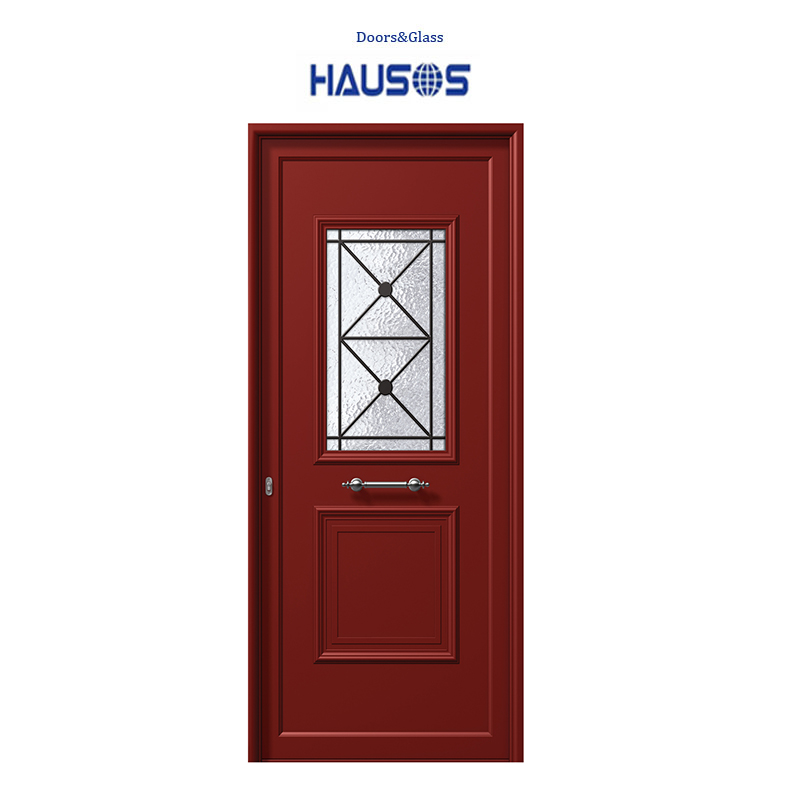 Conventional Aluminum Entrance Security Doors with Crystals and a Black Traditional Neoclassical Character