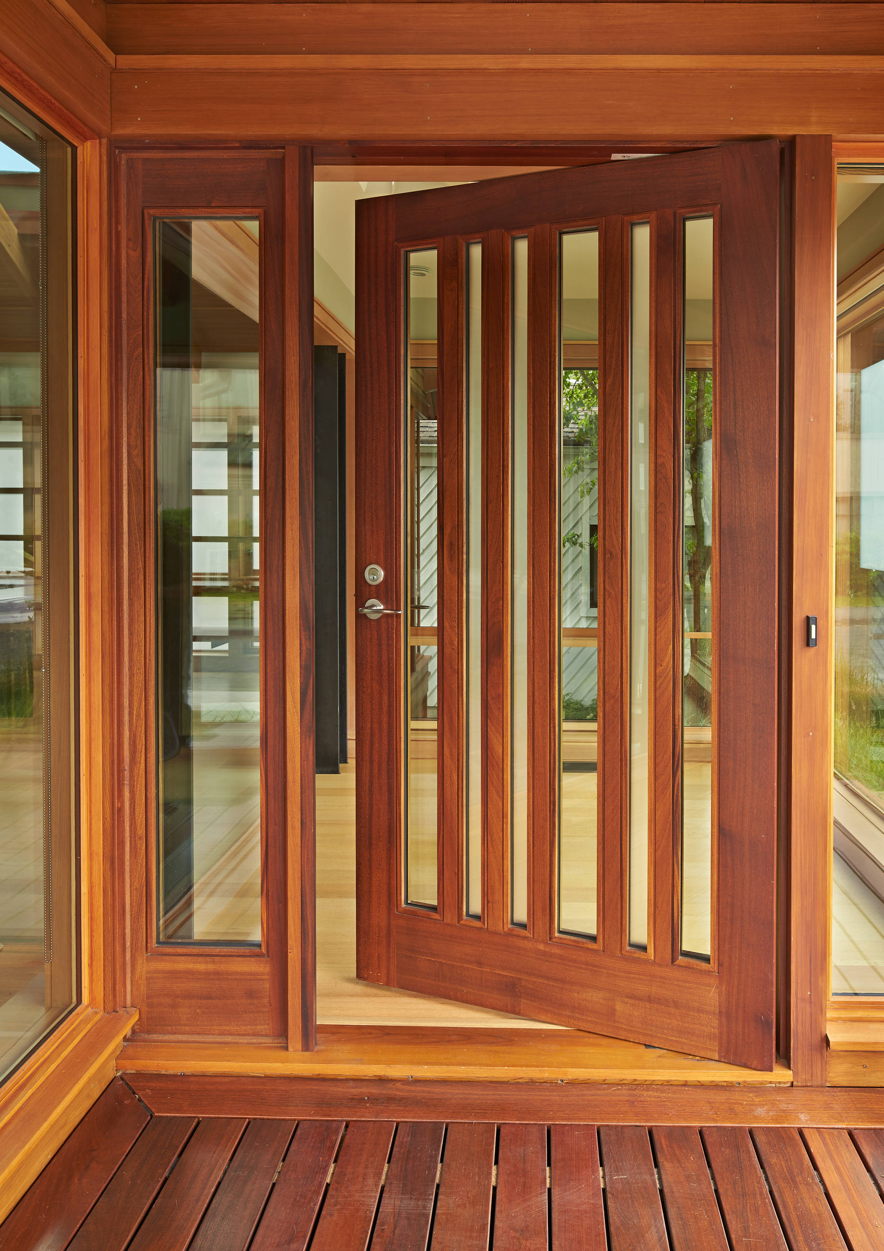 CBMmart Affordable Aluminum Wood Look Front Doors Main Entrance Door Design Casement Door