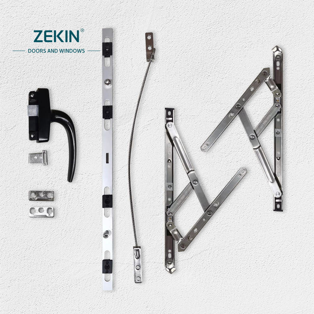 ZEKIN Modern Design White Aluminium Casement Windows Soundproof Tempered Glass with Energy Efficiency NFRC Insulated for Hotels