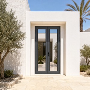 Thermal Break Aluminum Slim Casement Entry Door