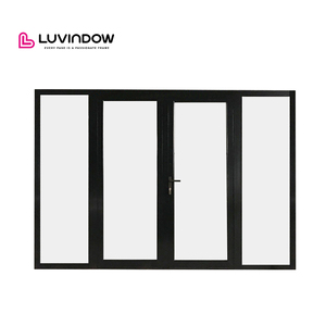 Luvindow Aluminum Doors for Kitchen Aluminum Exterior Door Double Glazed Glass Front Residential Entry House Doors