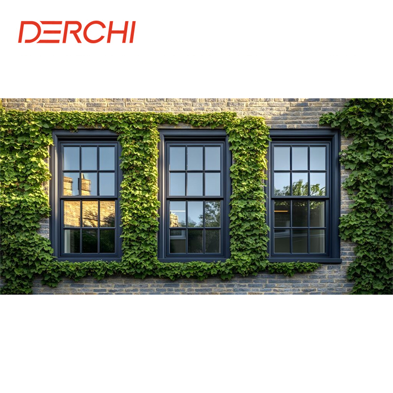 Derchi Vertical Slide up Window Modern Style Sash Windows American Double Hung Window Heritage Sash Windows