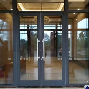 Modern Frosted Aluminum Casement Door Custom Size