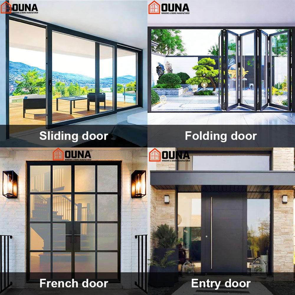 OUNA AS2047 Awning windows Hurricane Impact Proof Energy Saving Triple Tempered Glazed Aluminum Window NFRC Casement Windows
