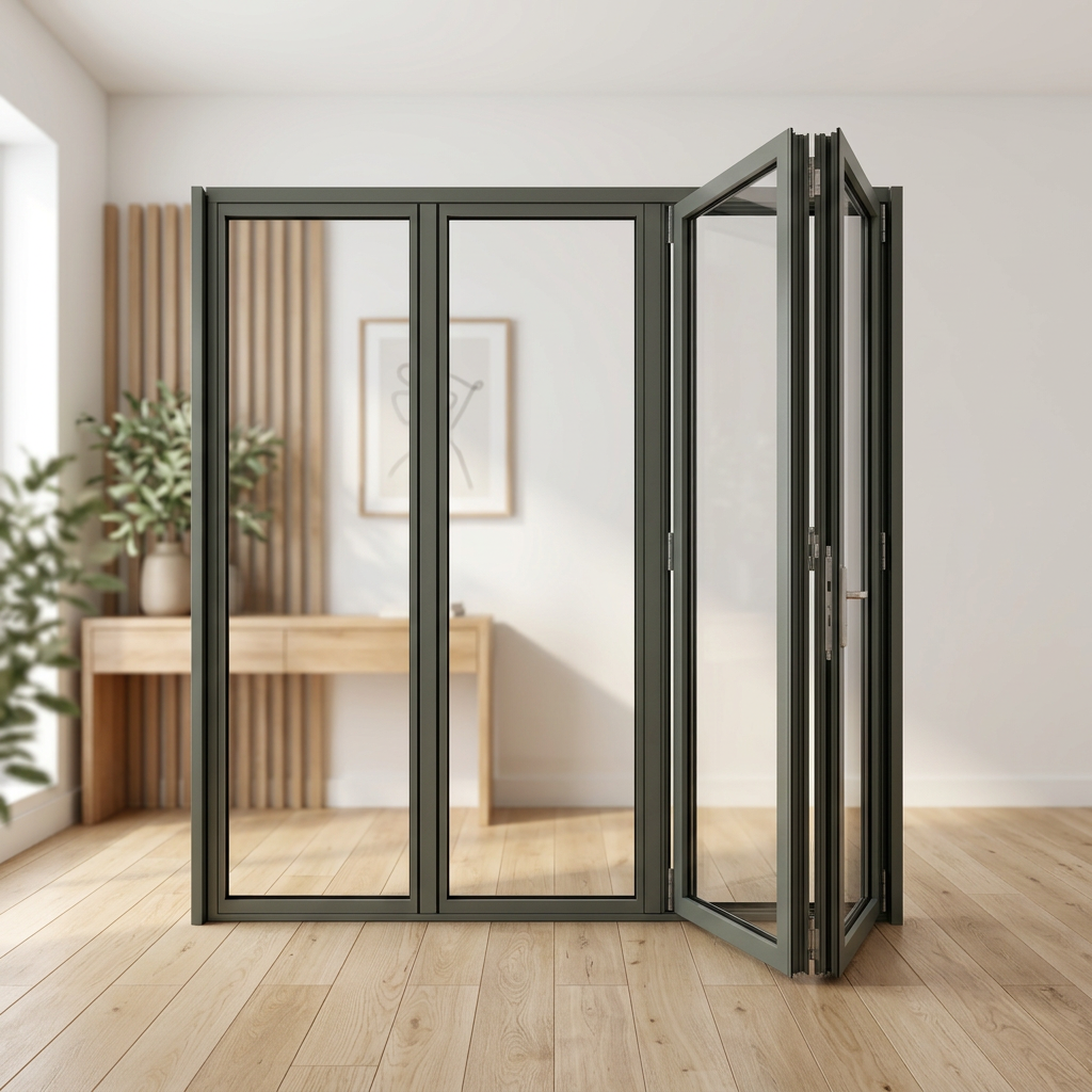 Aluminum Customization Folding Door for Patio Soundproof Insulation Exterior Aluminum Glass Door