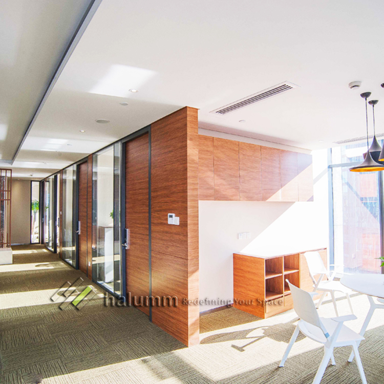 Steel Office Partition Wall System Sliding Aluminum Partitions Meeting Room Conference Space Privacy Divider