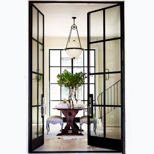 Modern Slim Frame Aluminum Glass Entry Door