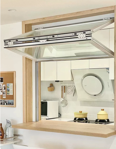 Modern Aluminum Alloy Louver Folding Windows with Upper and Lower Folding Design Customizable Color