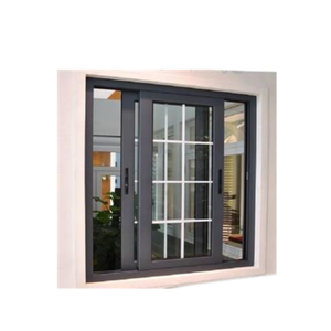 Aluminium Sliding Double Glazed Window with Inserted Blinds