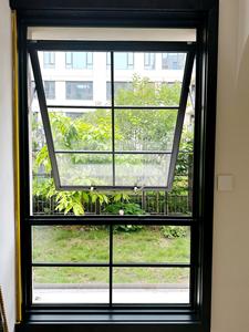 Retro French Black Frame Louvered Awning Window