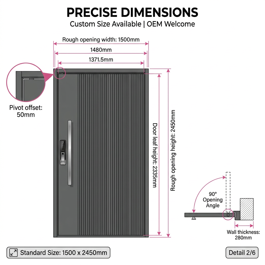 Residential Exterior Luxury Pivot Door Design