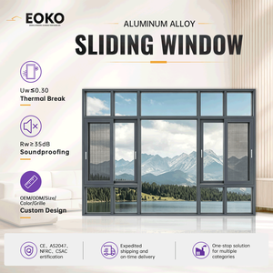 EOKO High Quality Aluminium Sliding Windows Double Glazed NFRC AS2047 Factory Direct Wholesale Price