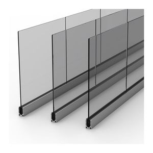 Villa Balcony Fence Frameless Glass Railing Aluminum U Channel