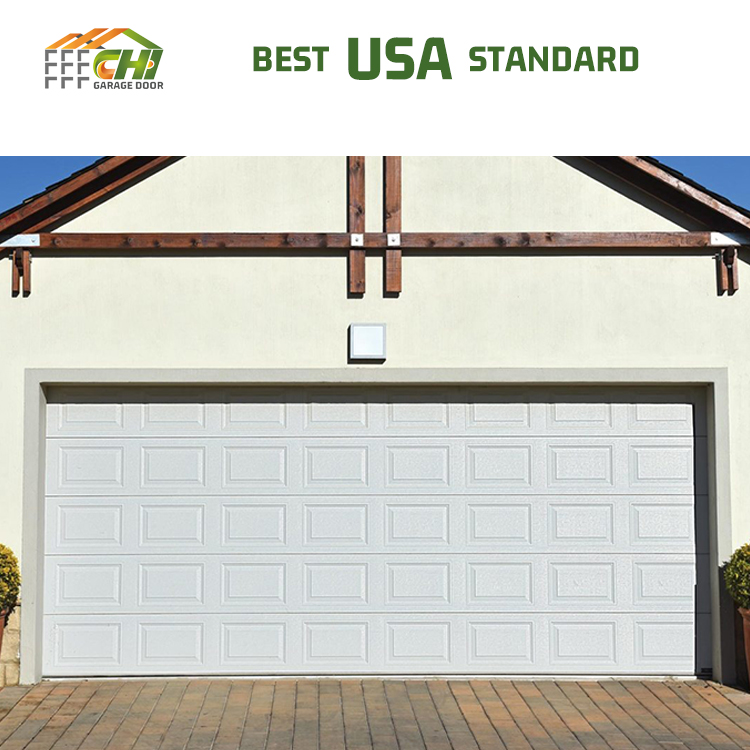 Customized Automatic Electric Aluminium Sectional Garage Doors Double Skin Residential House Car Garage Doors For Villa