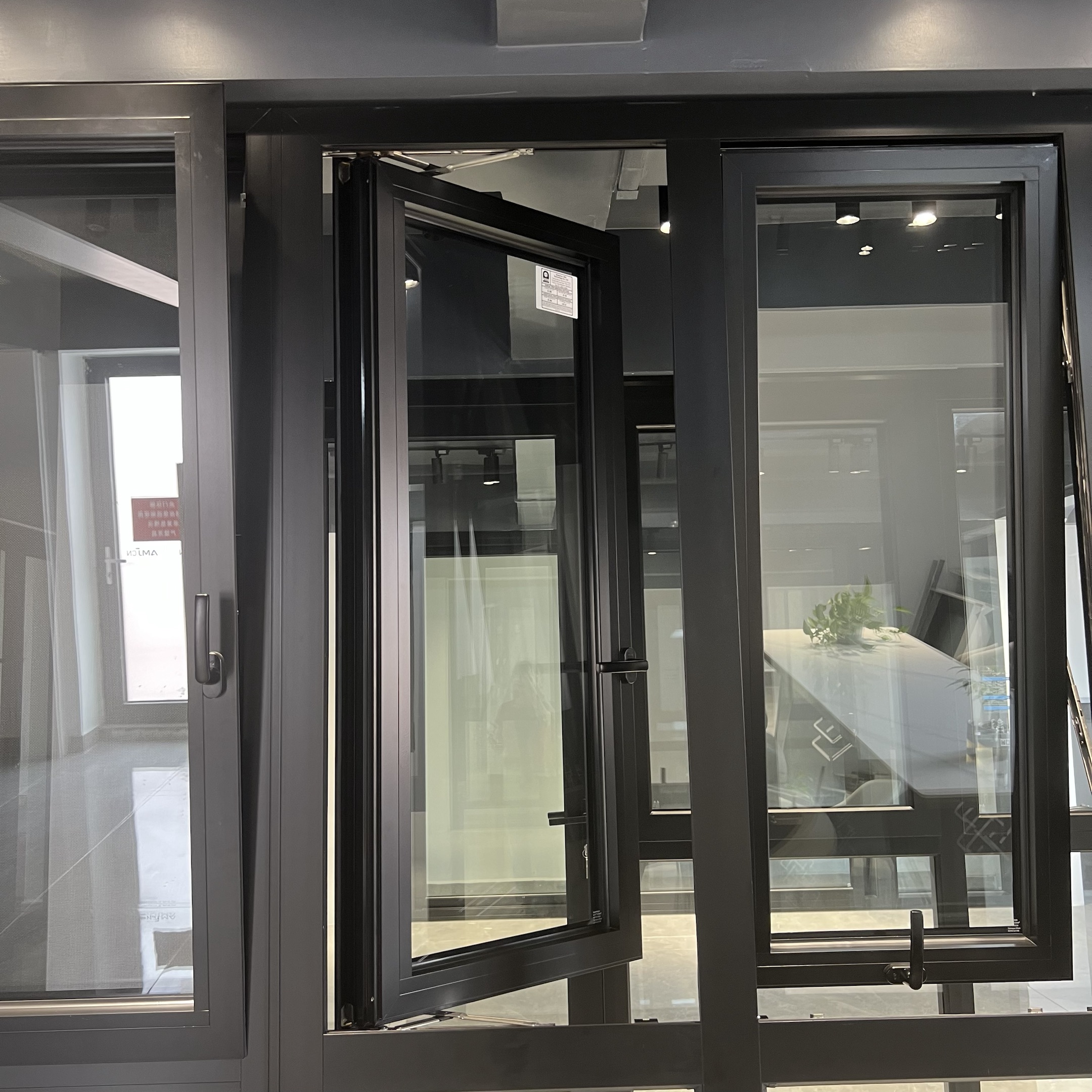AMJ NFRC Outward Opening Aluminum Awning Hung Casement Window Double Glazing Thermal Break Hinged Frame With Insect Screens