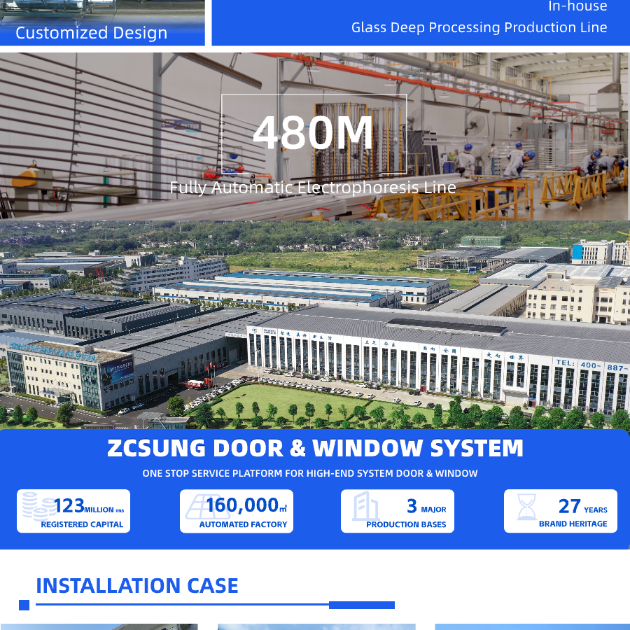 ZCSUNG Smart Electric Motorized Window ThermalBreak Aluminum Lifting Window with Remote Controlfor Balcony & Sunroom