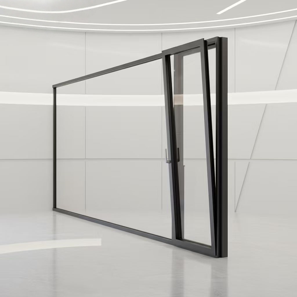 BOCHARM Modern Skyscraper City View Aluminum Tilt and Turn Window Corner Office Panoramic Double Glazing Heat Insulation Window