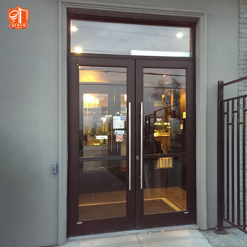 Commercial Aluminum Storefront Door French Style Glass Door KFC Commercial Door For House