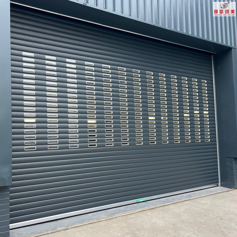 Industrial Aluminum Roll Shop Front Manual Hurricane Roller Shutter Door Waterproof Remote Control Security Gate Vertical