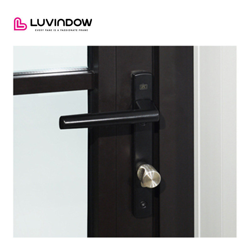 Aluminum Alloy Accents Frosted Glass Privacy Panels Vintage Aluminum Doors