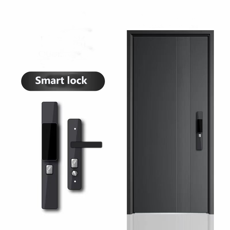 BST Ex-01 Modern Aluminium Anti-Theft Security Exterior Entry Door with 5 Year Warranty for Residential &amp; Hotel Use