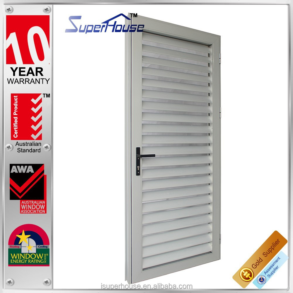 Superhouse Special Aluminium Exterior Aluminium Vented Loure Door With Chinese Best Workmanship