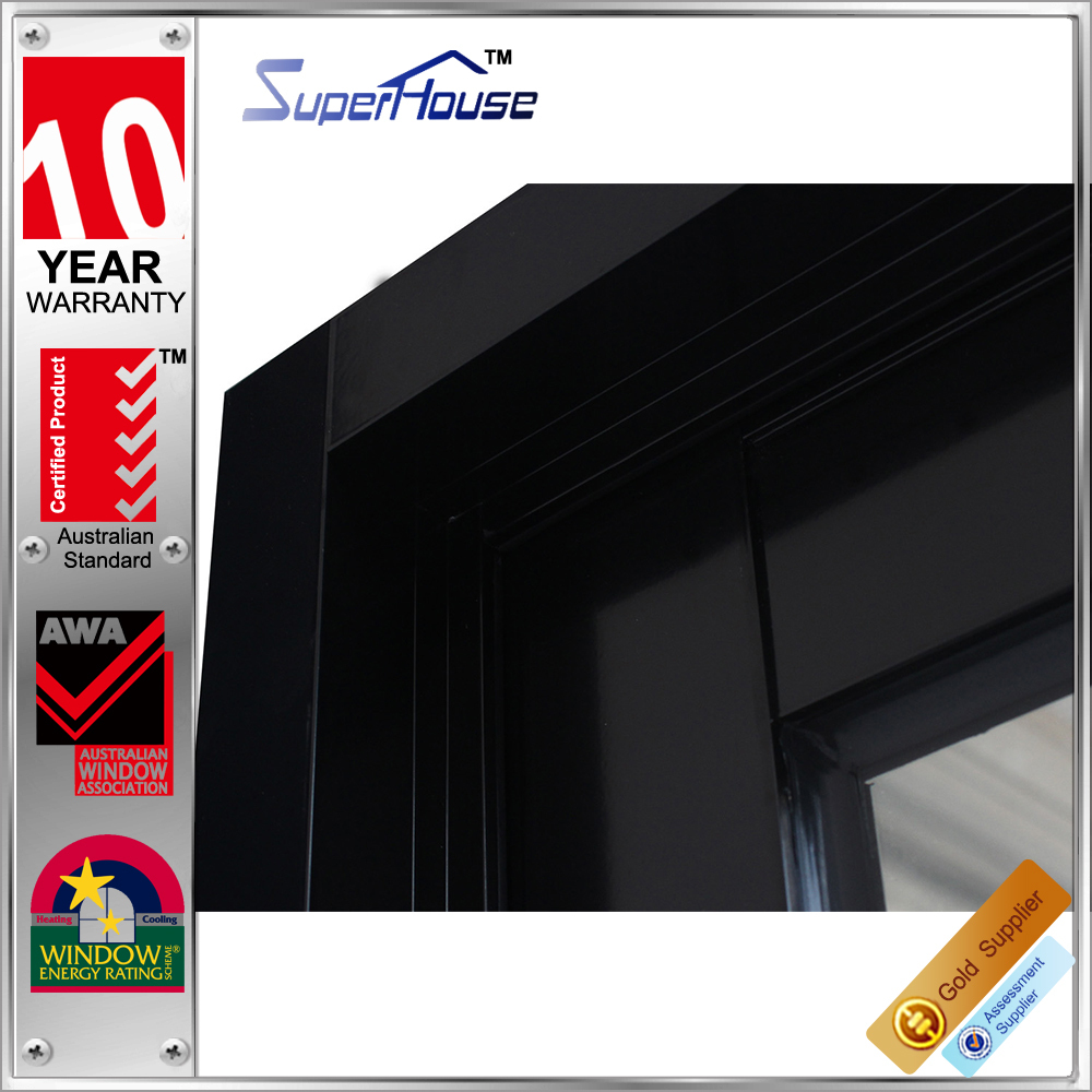 Design Waterproof Aluminium Double Glazing French Double Entry Storm Doors Superhouse Cheap French Doors AS2047 New Glass Steel