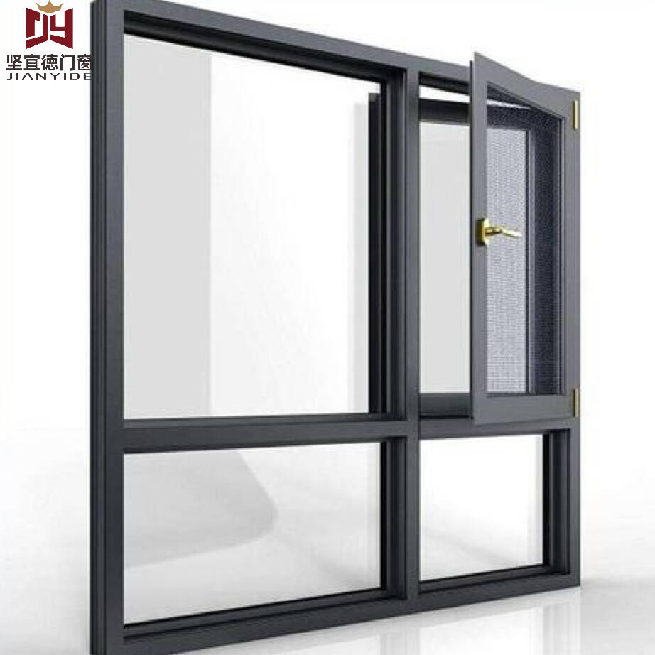 European Hurricane-resistant High-impact Black Aluminum Alloy Slim Aluminum Doors And windows Casement windows