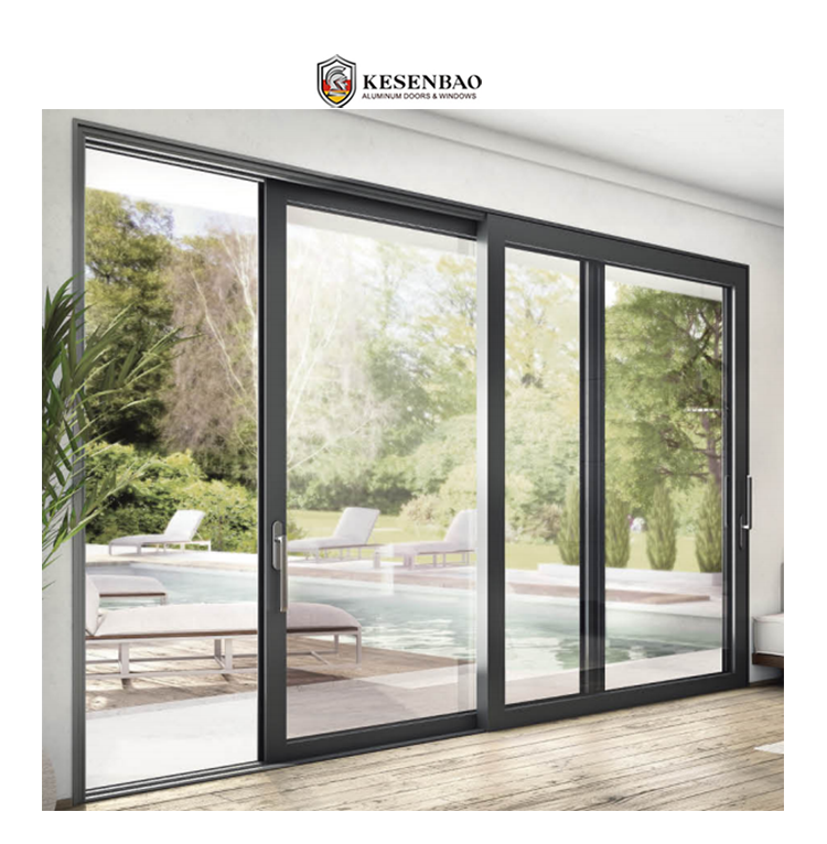 Heavy-Duty Commercial Modern Design Energy Efficient Double Glass Patio Door Aluminum Sliding Door