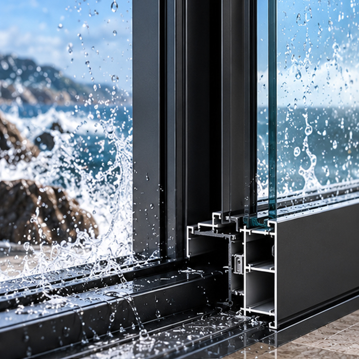 Custom Thermal Break Aluminum Casement Doors Large Glass For Resort Hotels And Beachfront Properties