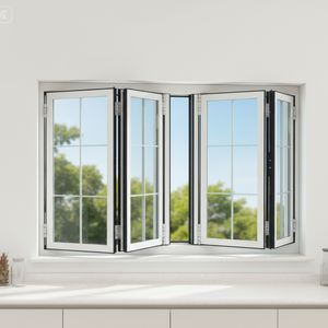 Landsharp Anti-Theft White Window Folding up Windows
