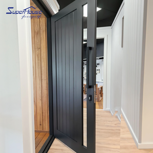 Minimalist Glass Light Security Aluminum Entrance Door for Modern Seoul Villas
