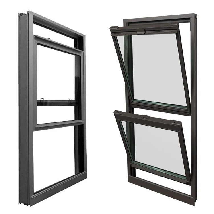 Customized Double Glazed Simple Design Aluminum Narrow Frame Balcony Window Aluminum Frame Casement House windows