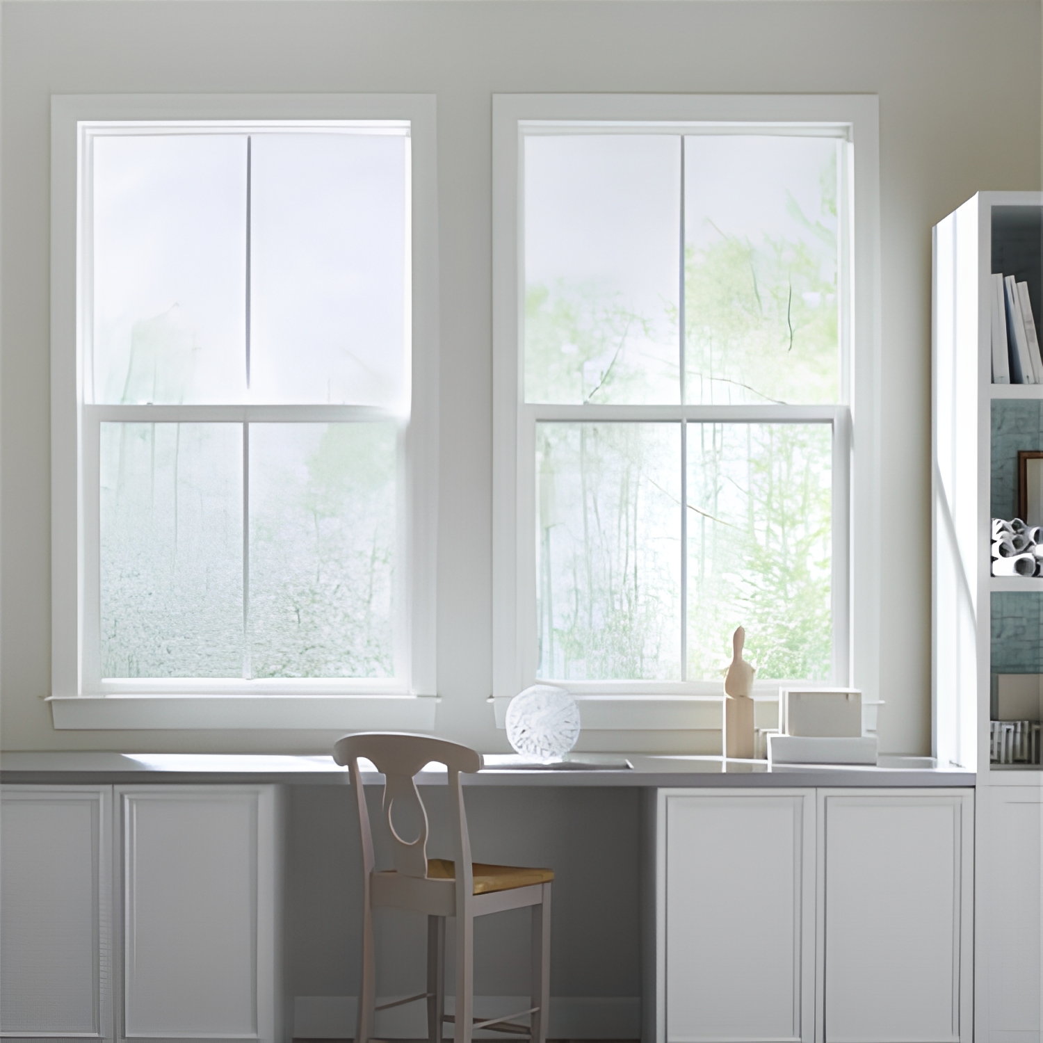 Double-hung Sliding Vertical Aluminum Alloy Windows Low-E Glass Stainless Steel Screen Modern Design Living Room Use Heat
