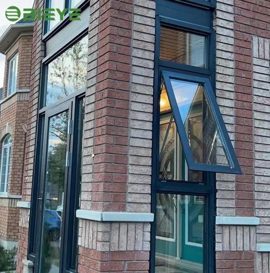High End System Double Hung Aluminum Top Hung Windows Stainless Steel Mosquito Net Energy Saving Exterior Weatherproof Staircase