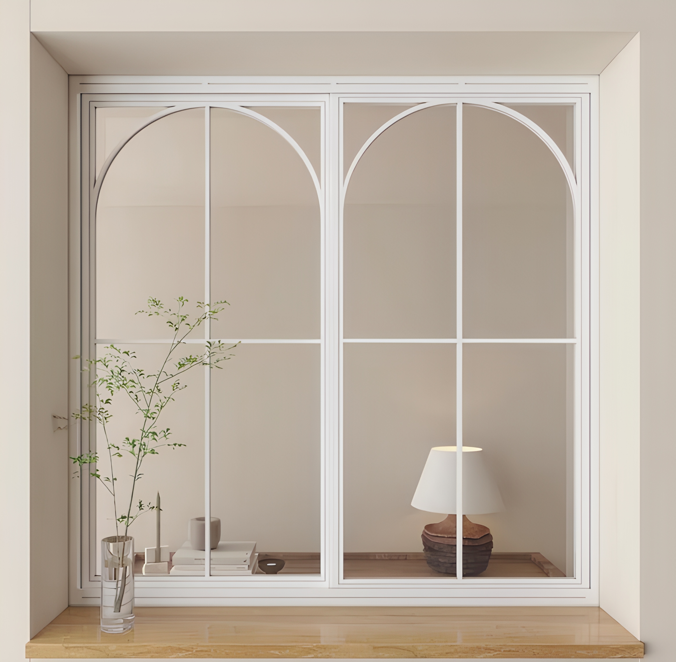 White French Grid Window Modern Style Aluminum Fixed Window Custom Color Exterior for Home Hotel Project